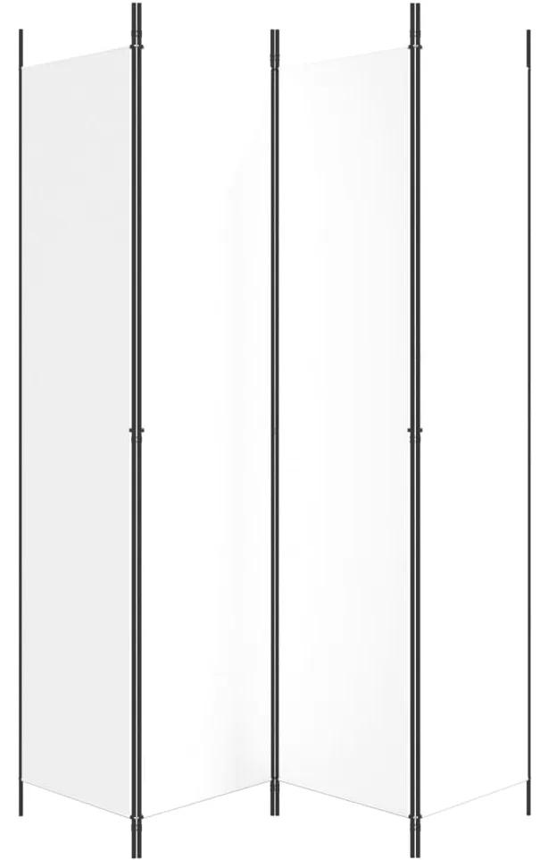 vidaXL Διαχωριστικό Δωματίου με 4 Πάνελ Λευκό 200 x 220 εκ. Υφασμάτινο
