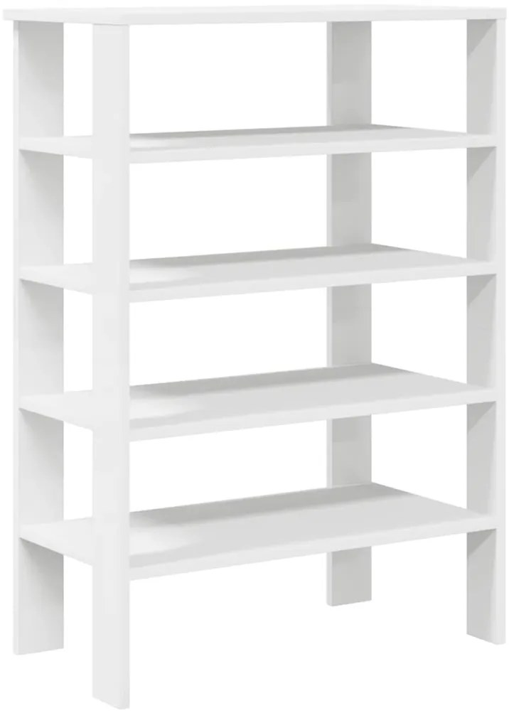 Ράφι παπουτσιών Λευκό 61x32x87,5 cm Κατασκευασμένο ξύλο - Λευκό