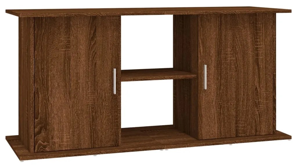 vidaXL Βάση Ενυδρείου Καφέ Δρυς 121x41x58 εκ. από Επεξεργασμένο Ξύλο