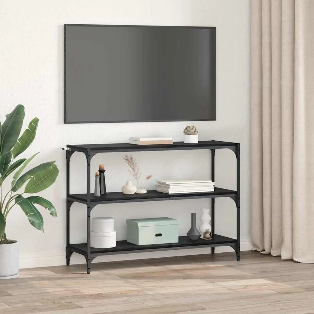 vidaXL Βιβλιοθήκη Μαύρη δρυς 100 x 33 x 71 εκ Επεξεργασμένο ξύλο