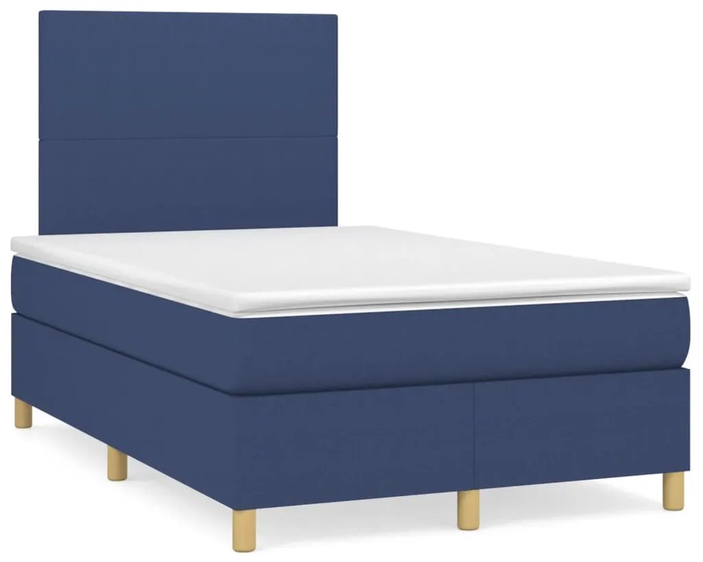 ΚΡΕΒΑΤΙ BOXSPRING ΜΕ ΣΤΡΩΜΑ ΜΠΛΕ 120X200 ΕΚ. ΥΦΑΣΜΑΤΙΝΟ 3142167