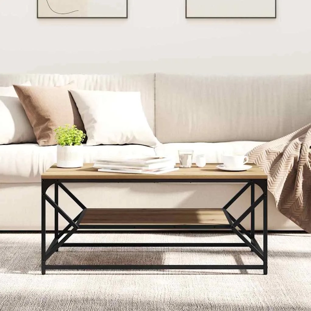 vidaXL Τραπεζάκι σαλονιού Artisan Oak 90 x 50 x 40 cm