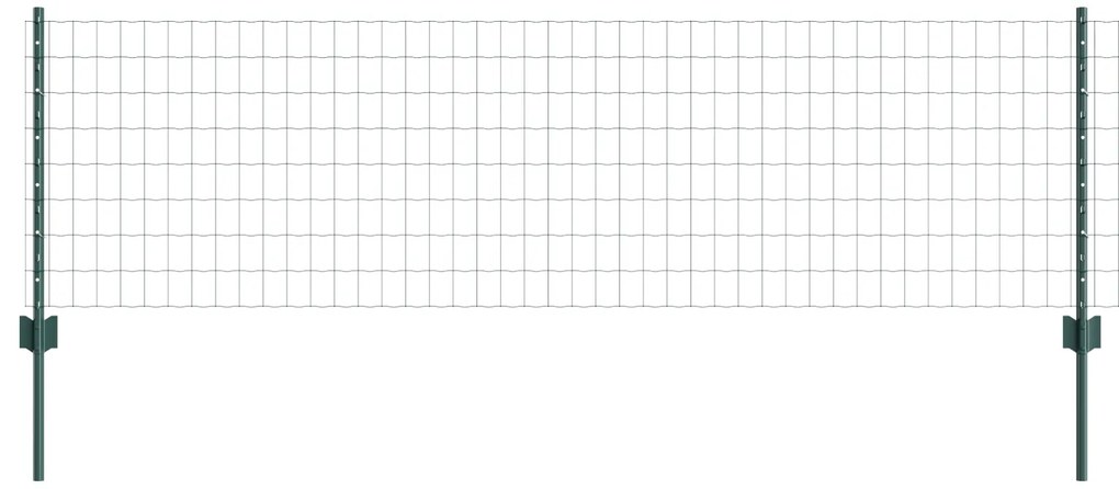 vidaXL Ευρωπαϊκός Φράκτης με 11 Στήλες Γκρι 0,6x25 μ Χάλυβας