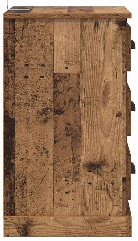 vidaXL Κομοδίνο Παλιό Ξύλο 39 x 39 x 67,5 εκ. Επεξεργασμένο ξύλο