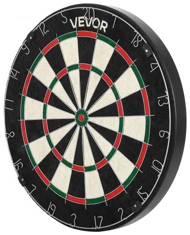 VEVOR Dartboard with 6 Darts &amp; Scoring Kit, Self-Healing Sisal Fibers Dartboard with Staple-Free Bullseye &amp; Rotating Number Ring, 451mm Professional Steel Tip Dart Board Set for Home Party Game Room