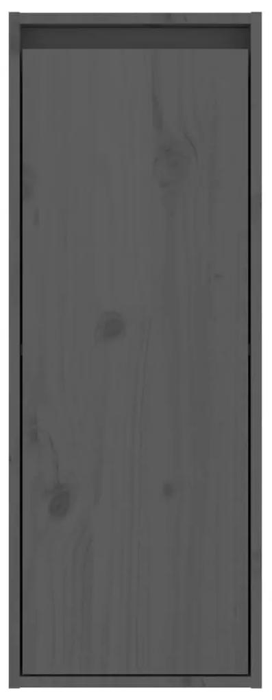 Ντουλάπι Τοίχου Γκρι 30 x 30 x 80 εκ. από Μασίφ Ξύλο Πεύκου - Γκρι