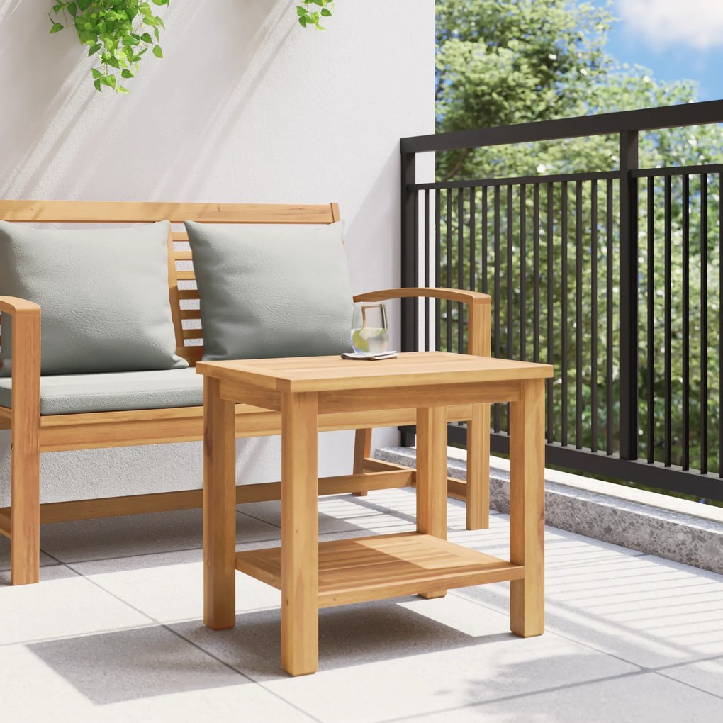 vidaXL Τραπεζάκι σαλονιού Καφέ 50 x 35 x 45 cm Μασίφ ξύλο teak