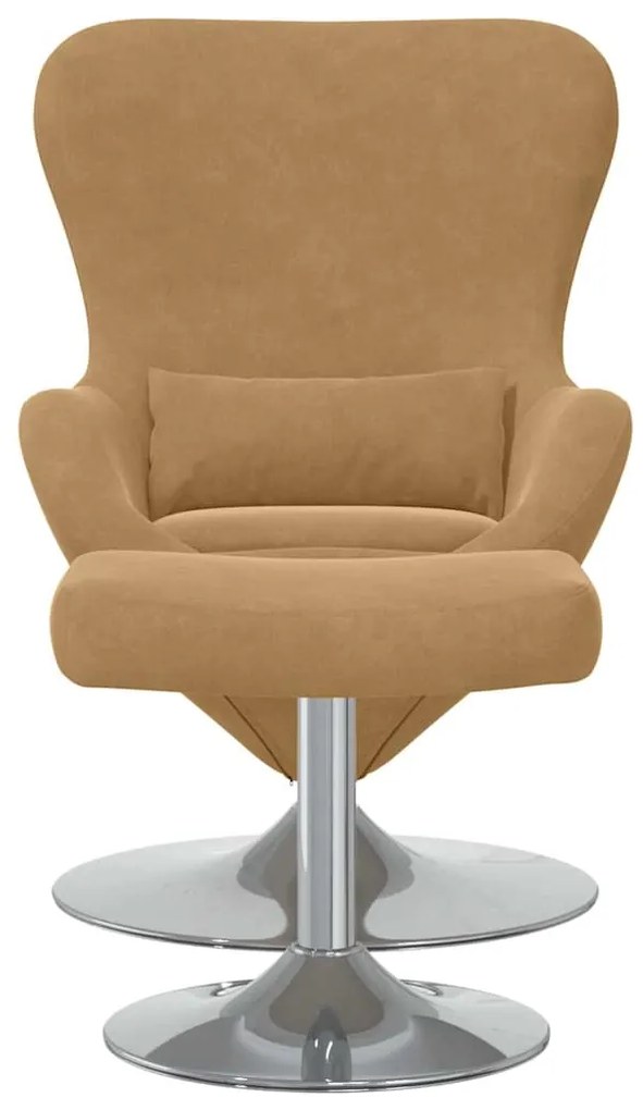 vidaXL Κάθισμα-αυγό 2 pcs Καφέ 63 x 73 x 90 εκ Βελούδο
