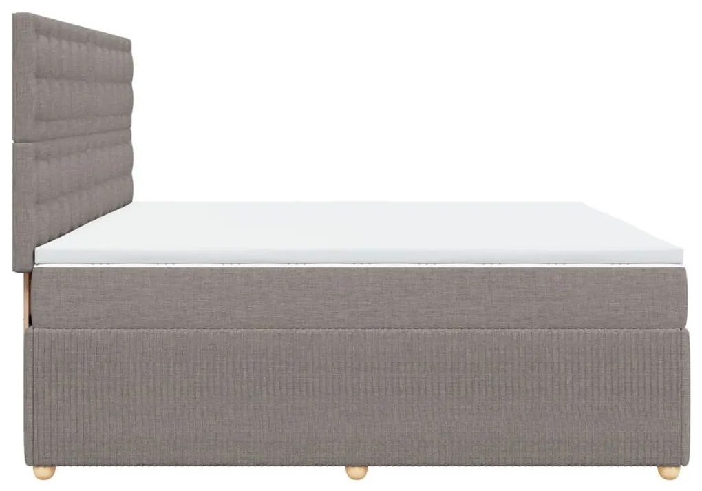 ΚΡΕΒΑΤΙ BOXSPRING ΜΕ ΣΤΡΩΜΑ TAUPE 200X200 ΕΚ. ΥΦΑΣΜΑΤΙΝΟ 3292181