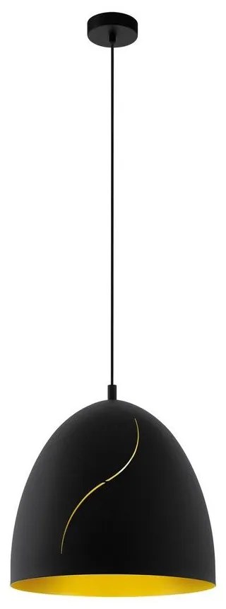 Φωτιστικό Οροφής Κρεμαστό Hunningham 43067 Black-Gold Eglo Metal