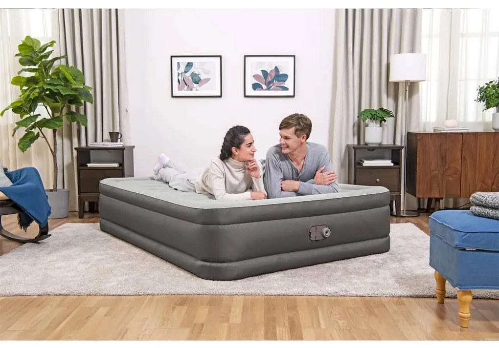 Bestway Στρώμα Ύπνου Φουσκωτό Fortech 203x152x46 εκ.+ Ενσωμ. Αντλία
