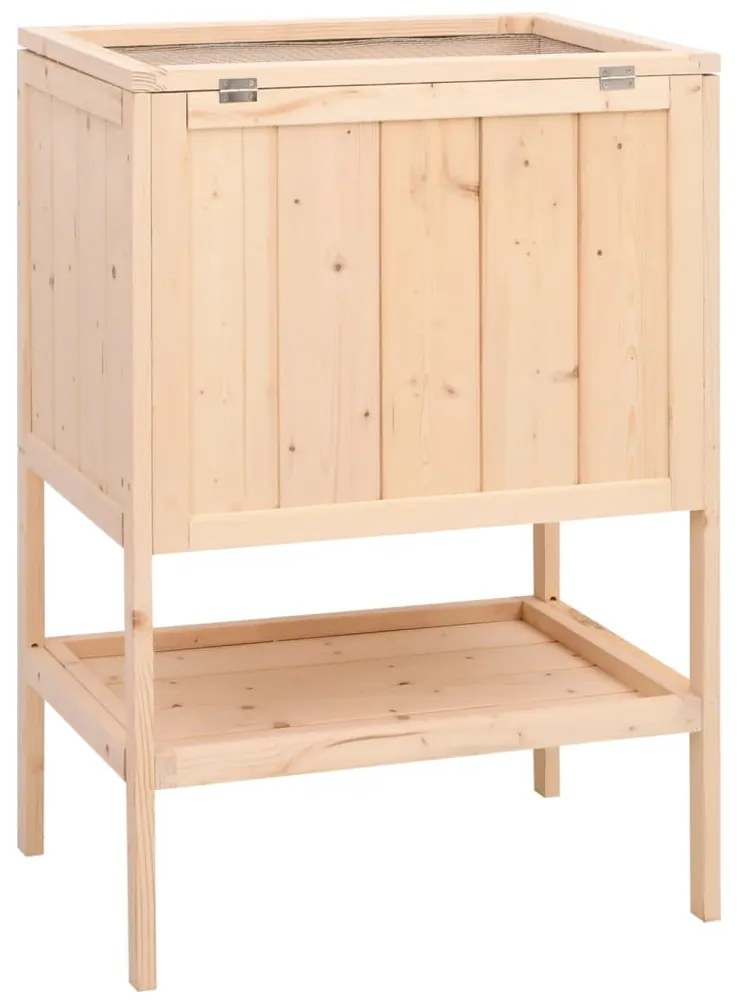 vidaXL Κλουβί Χάμστερ 55 x 40 x 80 εκ. από Μασίφ Ξύλο Ελάτης