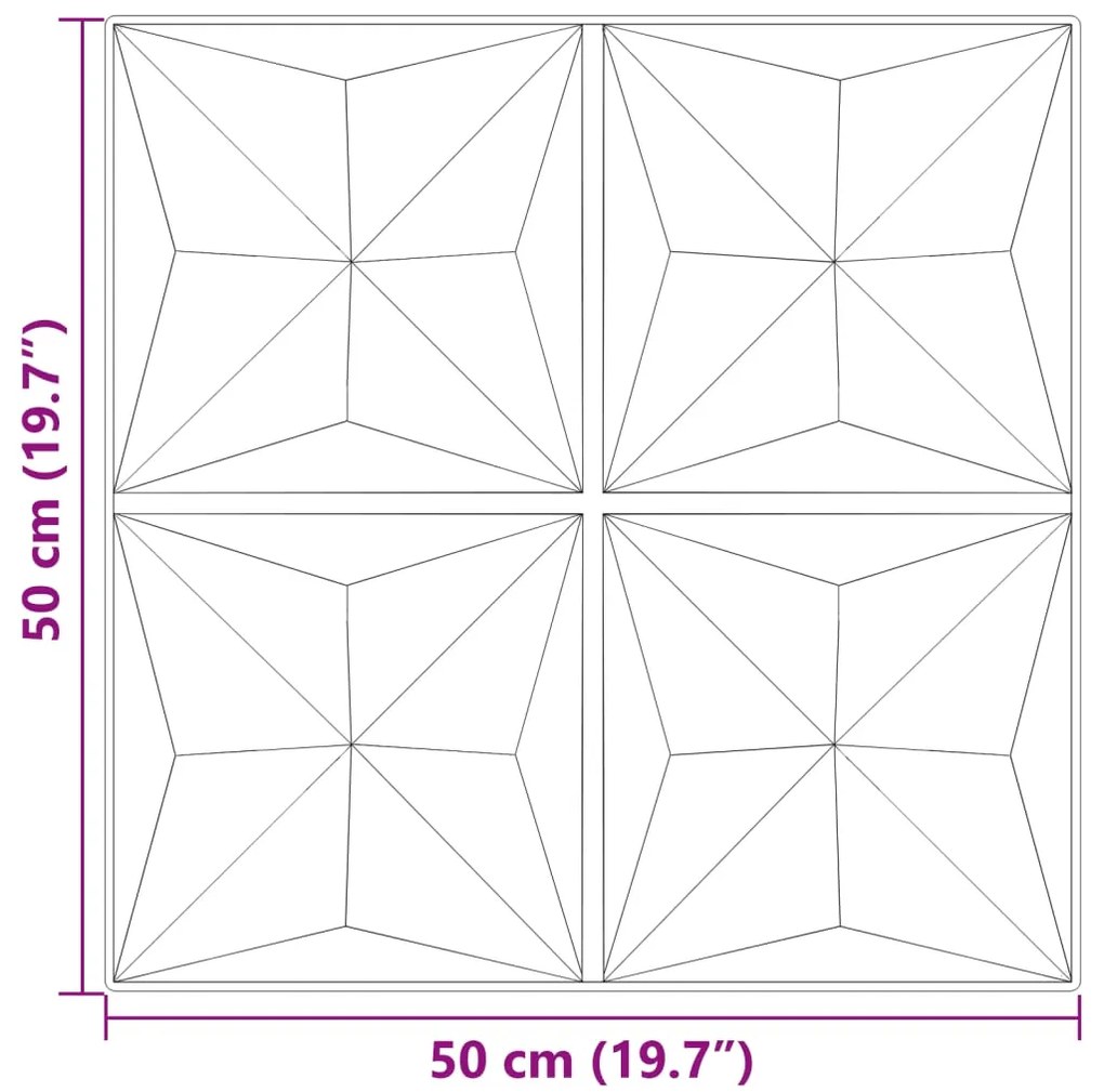 vidaXL Πάνελ Τοίχου 48 τεμ. Τσιμέντο Origami 50 x 50 εκ. 12 μ² από XPS