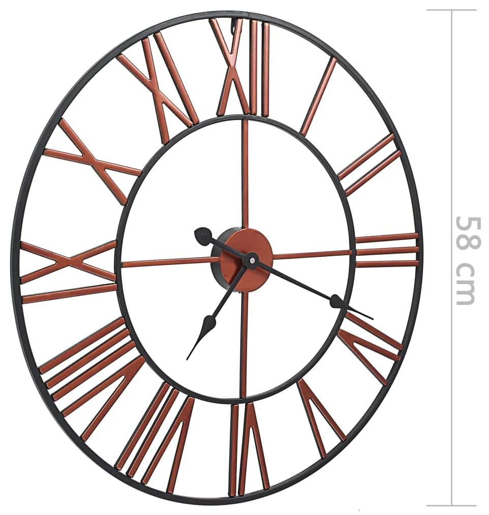 vidaXL Ρολόι Τοίχου Κόκκινο 58 εκ. Μεταλλικό