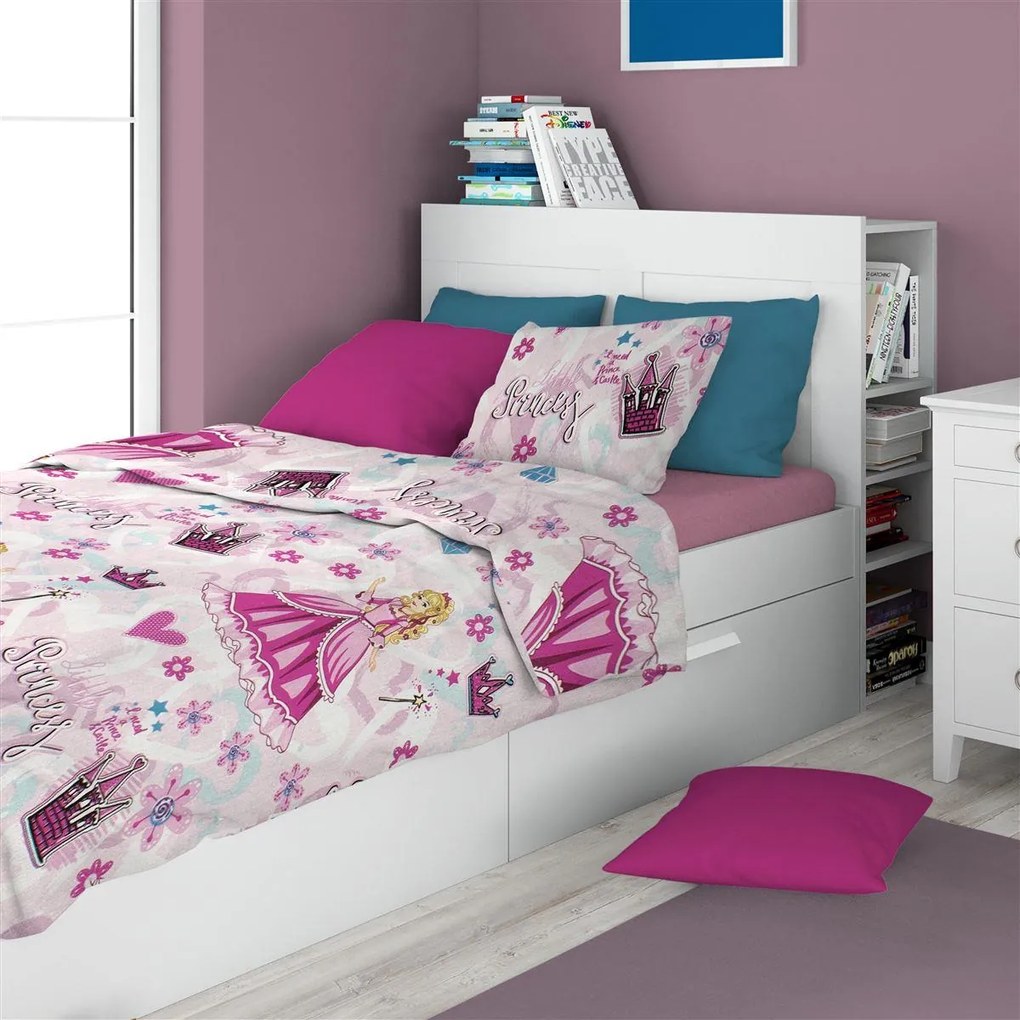 Σετ Σεντόνια 3τμχ Polycotton Μονά 160x240εκ. Princess 390 Pink Dimcol