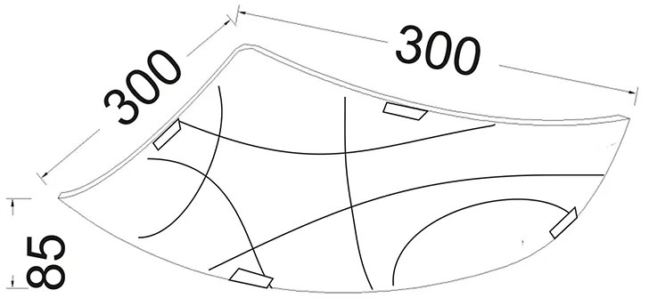 ΠΛΑΦΟΝΙΕΡΑ ΤΕΤΡΑΓΩΝΗ ΣΧΕΔΙΑ Φ30CM 2XE27 LOCRIS - DL186I - DL186I