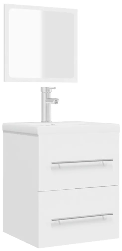 vidaXL Ντουλάπι Μπάνιου με Καθρέφτη Λευκό 41x38,5x48 εκ.