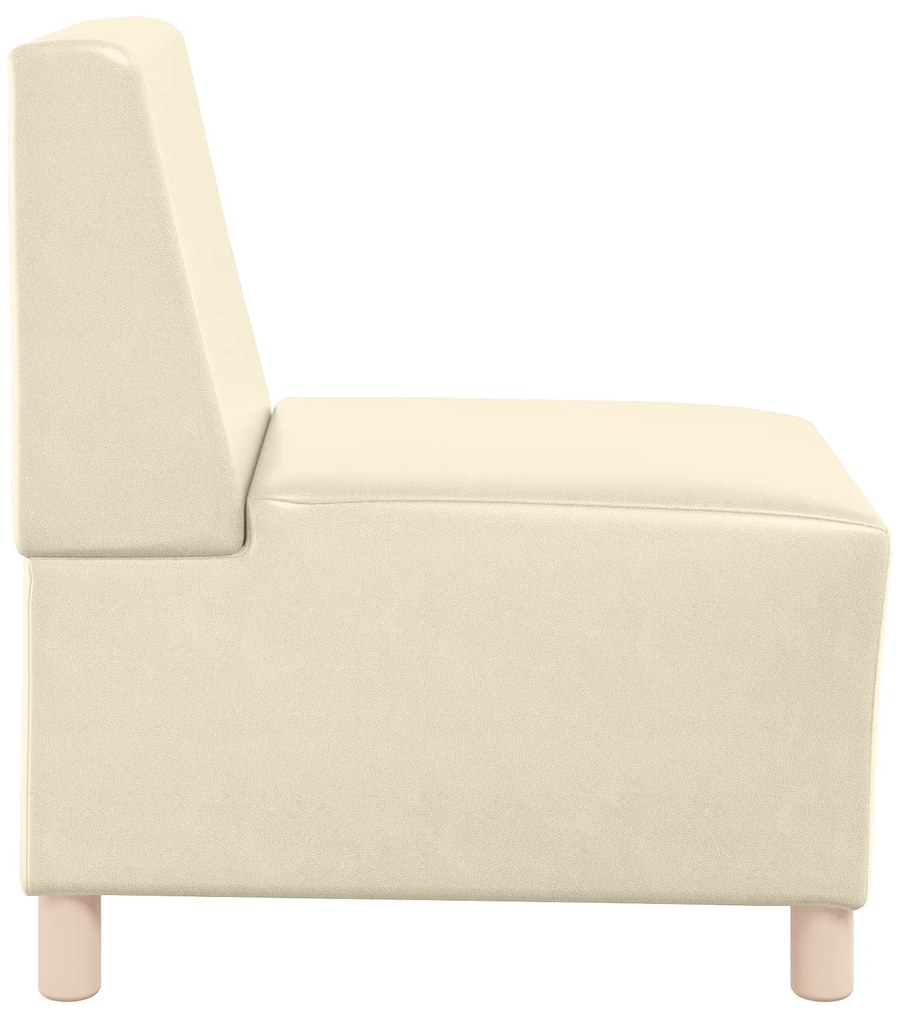 vidaXL Καναπέδες 3 pcs Κρεμ 55 x 74 x 82 εκ. Τεχνητό δέρμα