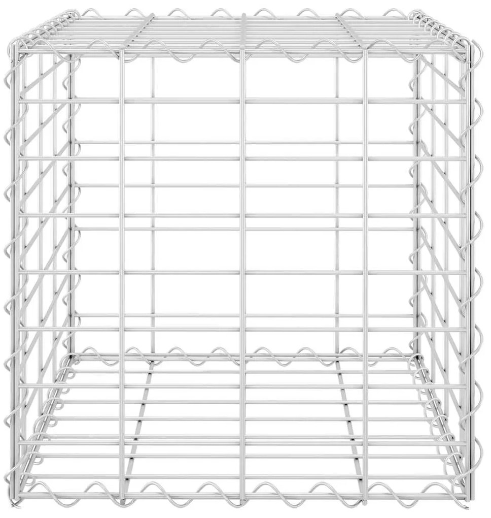 vidaXL Συρματοκιβώτιο Κύβος 40 x 40 x 40 εκ. από Ατσάλινο Σύρμα