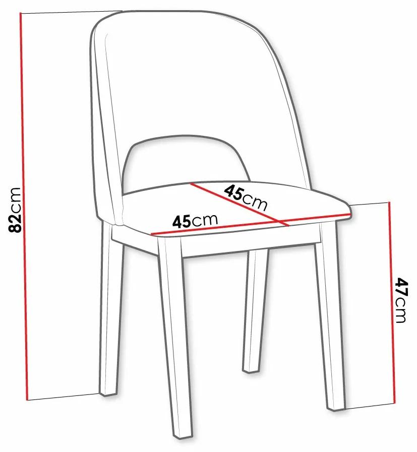 Καρέκλα Victorville 333, Καρυδί, Γκρι, 82x45x45cm, 6 kg, Ταπισερί, Ξύλινα, Ξύλο: Οξιά | Epipla1.gr