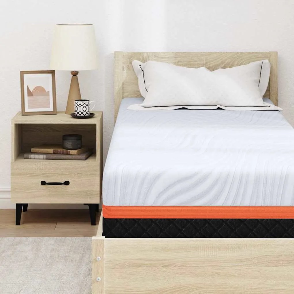 vidaXL Στρώμα Λευκό και Γκρι 80 x 200 cm Pěna