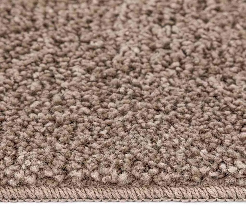 vidaXL Αντιολισθητικό Σαγκί Χαλάκι Καφέ 120 x 120 cm PP