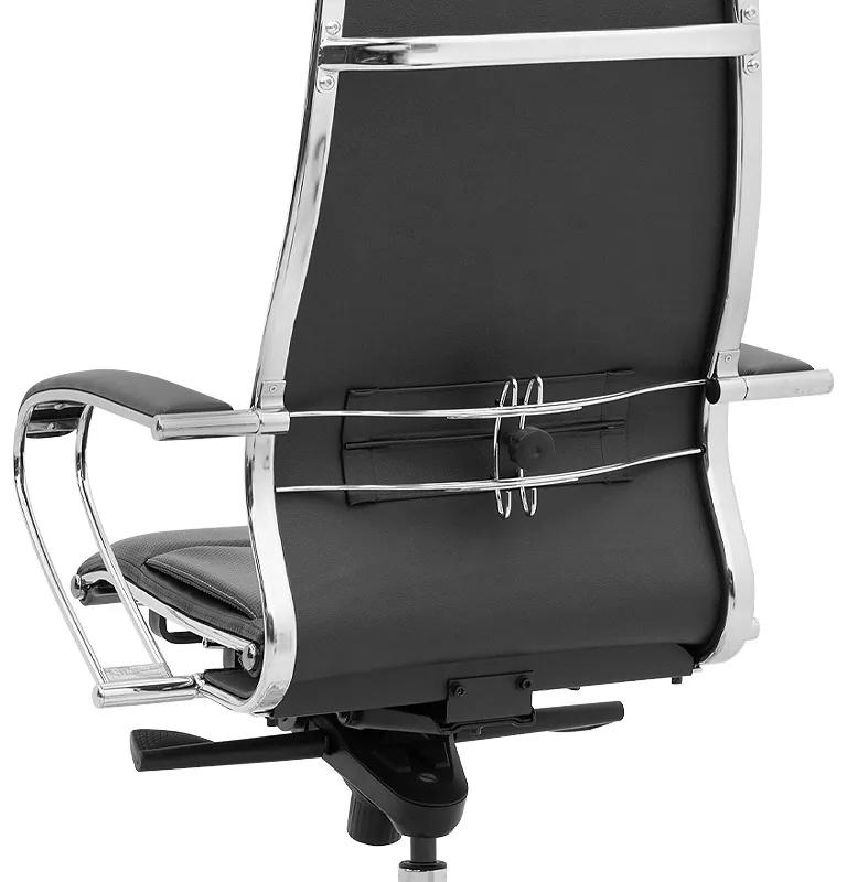 Καρέκλα γραφείου εργονομική Samurai-6 Megapap από τεχνόδερμα σε μαύρο 70x70x122/133εκ. - Τεχνόδερμα - GP008-0032