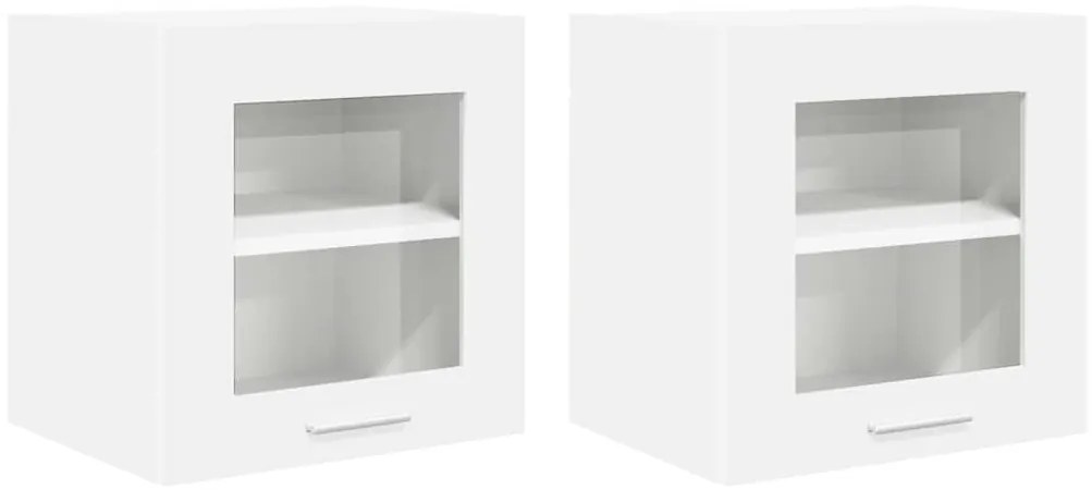 vidaXL Κρεμαστό ντουλάπι με αποθήκευση 2 pcs Λευκό 40 x 31 x 40 εκ.