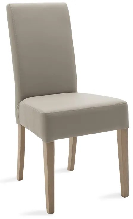 Καρέκλα Ditta PU γκρι-πόδι μασίφ ξύλο sonoma Υλικό: PU - SOLID WOOD BEECH 047-000034