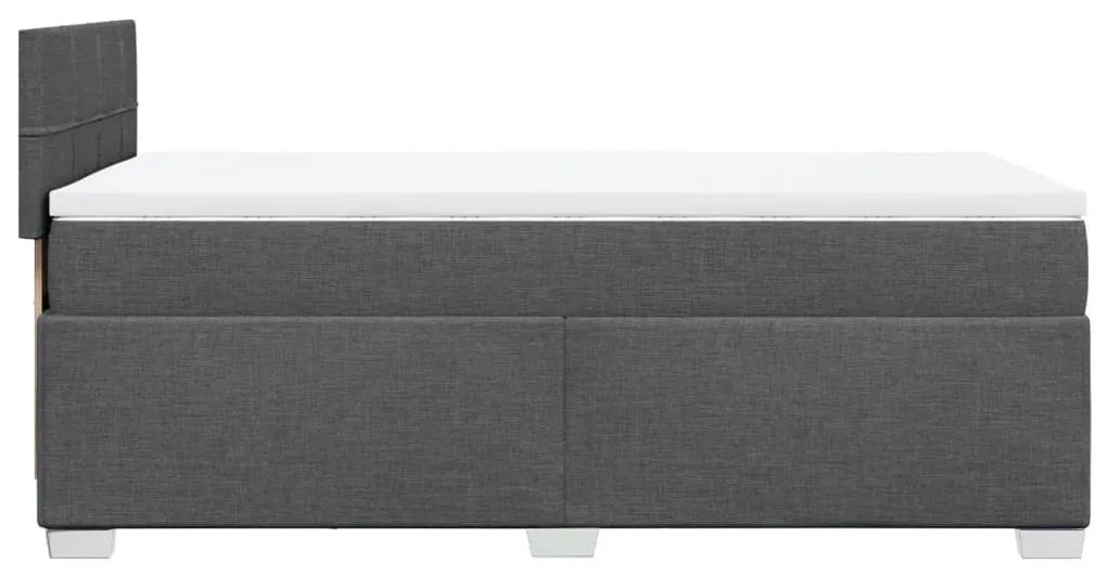 ΚΡΕΒΑΤΙ BOXSPRING ΜΕ ΣΤΡΩΜΑ ΣΚΟΥΡΟ ΓΚΡΙ 90X190 ΕΚ. ΥΦΑΣΜΑΤΙΝΟ 3288044