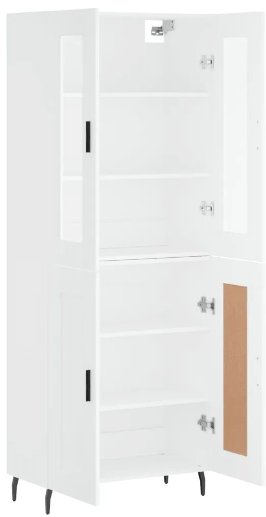 vidaXL Ντουλάπι Λευκό 69,5x34x180 εκ. από Επεξεργασμένο Ξύλο