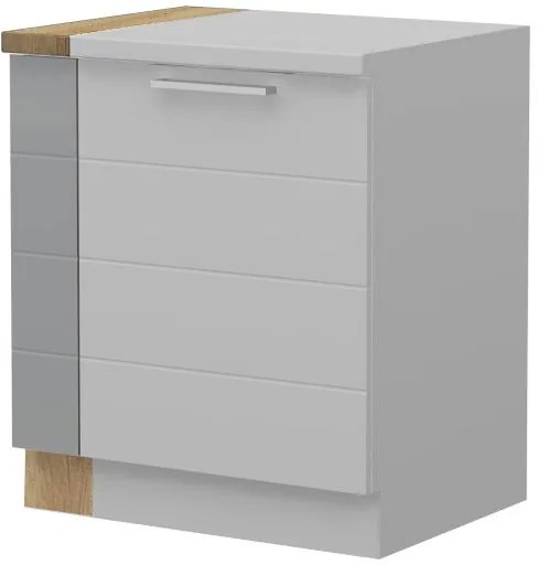 Προσαρμόσιμη επέκταση επιδαπέδιου ντουλαπιού Hudson R-Λευκό - Γκρι