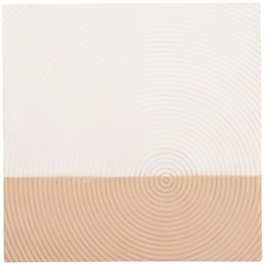 ΠΙΝΑΚΑΣ ΤΕΤΡΑΓΩΝΟΣ ΣΕΙΡΑ SANTORINI HM4519 MDF ΣΕ ΥΠΟΛΕΥΚΟ-ΚΑΦΕ ΧΡΩΜΑ 80x4(πάχος)x80Υεκ.