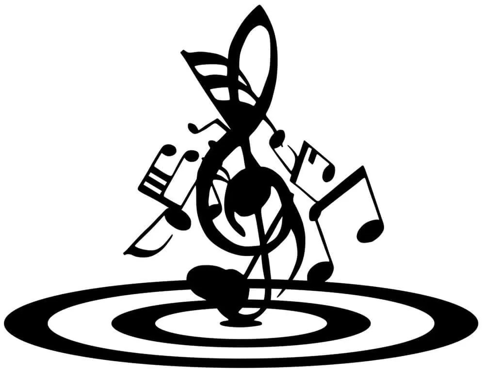 Διακοσμητικό Τοίχου Musical 899SKL2561 54x70cm Black Wallity Μέταλλο