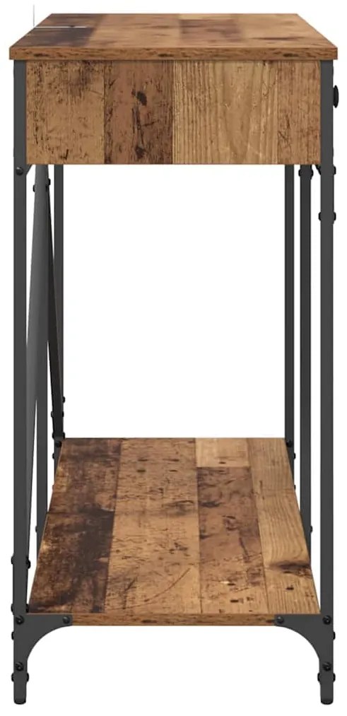 vidaXL Τραπέζι κονσόλας με συρτάρι Παλιό Ξύλο 100 x 39 x 78,5 εκ