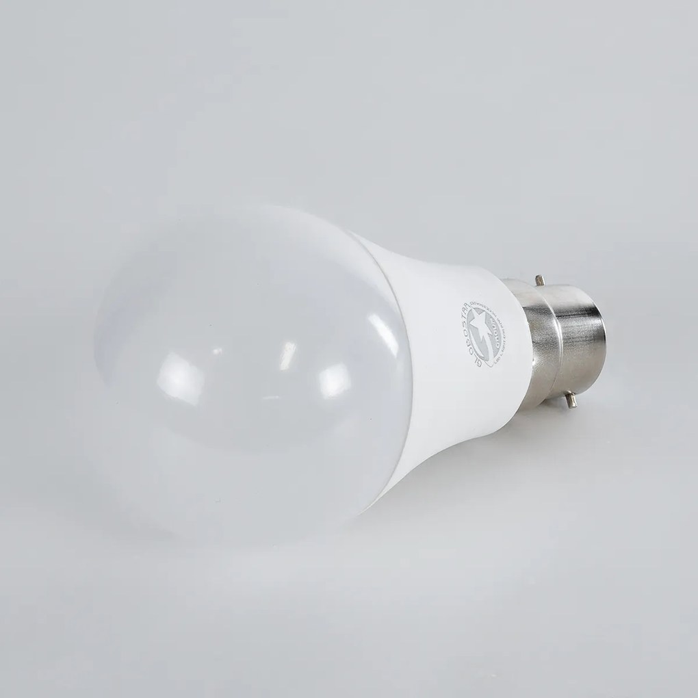 GloboStar 60051 Λάμπα LED B22 A60 Γλόμπος 10W 1000lm 360° AC 220-240V IP20 Φ6 x Υ11cm Ψυχρό Λευκό 6000K - 3 Χρόνια Εγγύηση - 60051