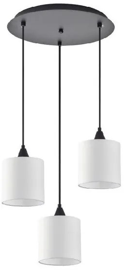 Κρεμαστό Φωτιστικό Οροφής Ύφασμα ADEPT H300 Φ35 Homelighting-77-9018-Λευκό 77-9018