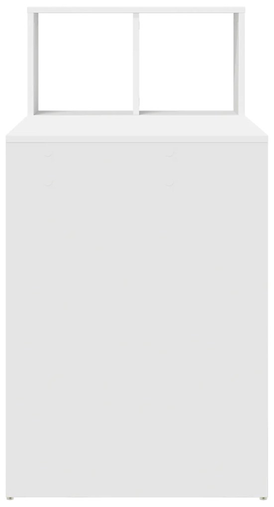 vidaXL Γραφείο με ράφι Λευκό 108 x 55 x 103.5 εκ Επεξεργασμένο ξύλο