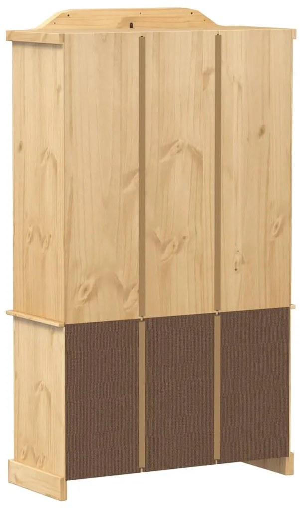 vidaXL Βιτρίνα Corona 103,5 x 42 x 180 εκ. από Μασίφ Ξύλο Πεύκου