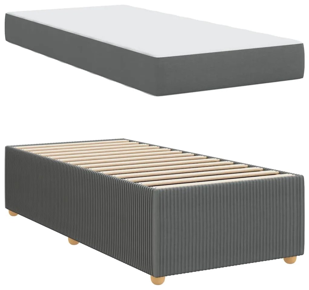 vidaXL Σκελετός Κρεβατιού Άλλο Σκούρο γκρι 80 x 200 cm ύφασμα