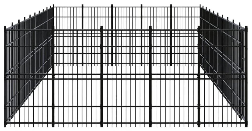 Κλουβί Σκύλου Εξωτερικού Χώρου 46,08 μ² από Ατσάλι - Μαύρο