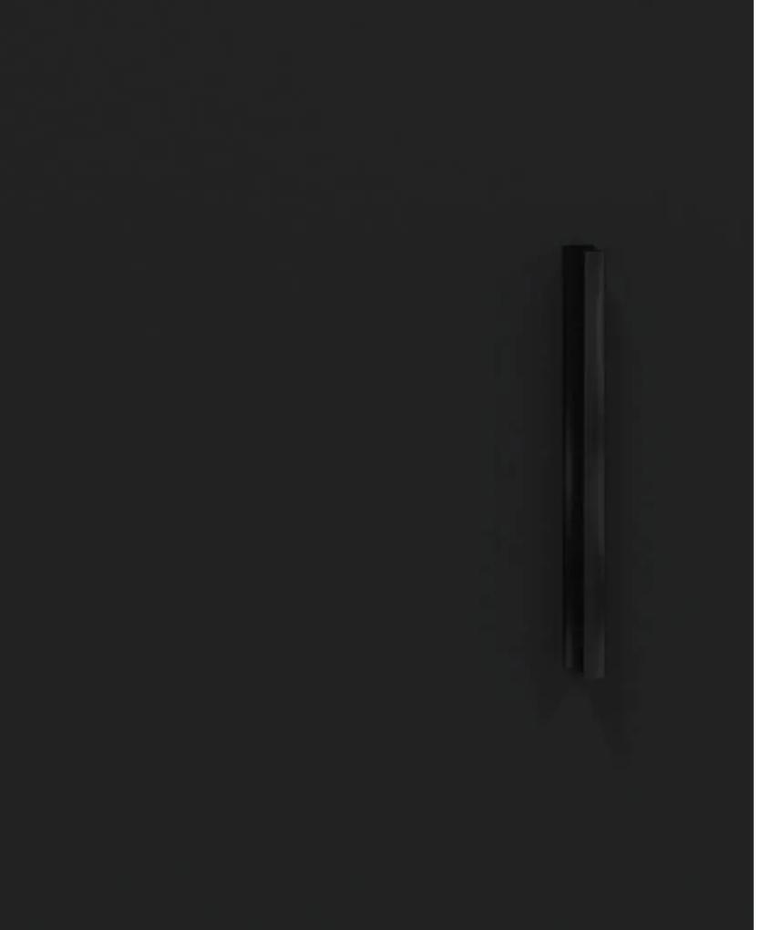 Ντουλάπι Μαύρο 34,5 x 34 x 180 εκ. από Επεξεργασμένο Ξύλο - Μαύρο