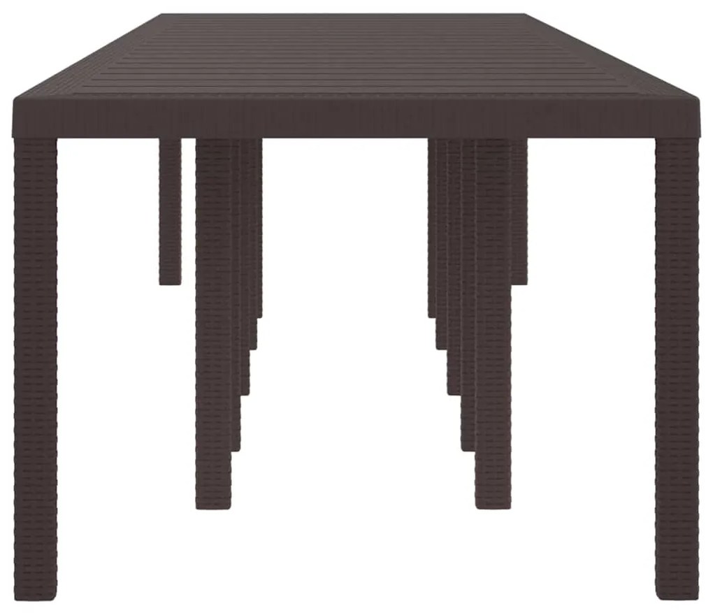 vidaXL Τραπέζι Κήπου Καφέ 350 x 100 x 73 εκ. συνθετικό ρατάν