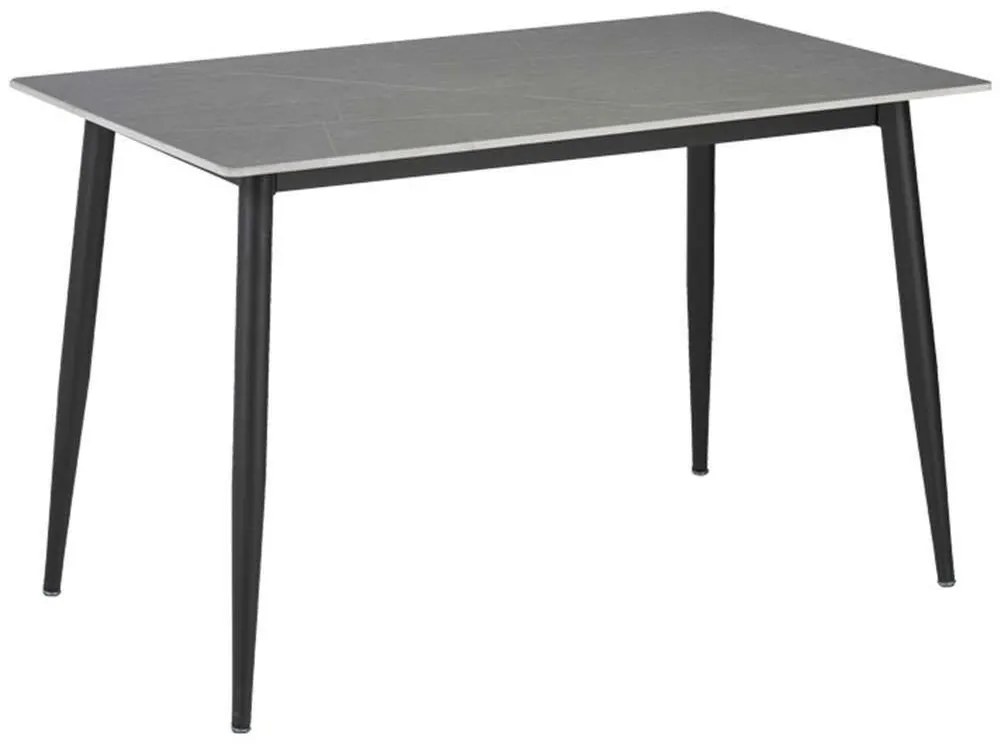 Τραπέζι Gustas 278-000006 160x90x75cm Marble Effect Grey-Black Stone,Metal