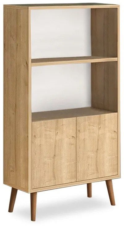 Megapap Βιβλιοθήκη Μελαμίνης Cube Oak