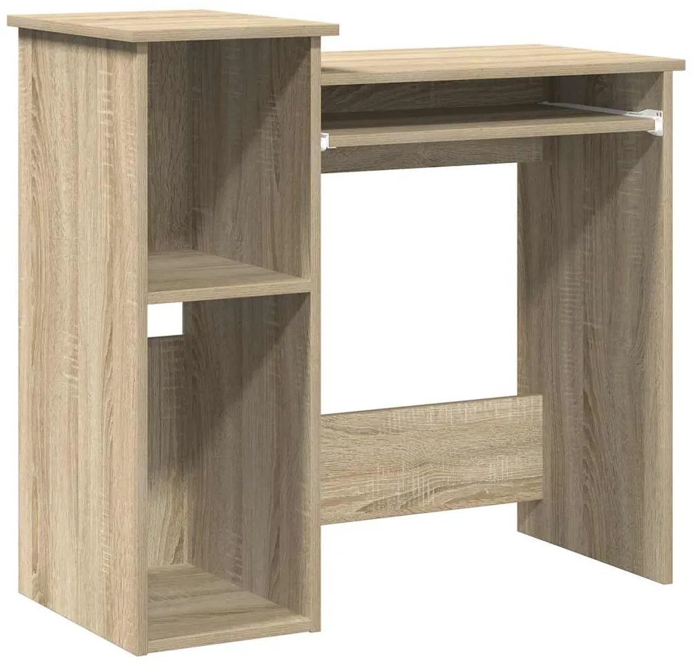 vidaXL Γραφείο με Ράφια Sonoma Δρυς 110x45x157 εκ. από Μοριοσανίδα
