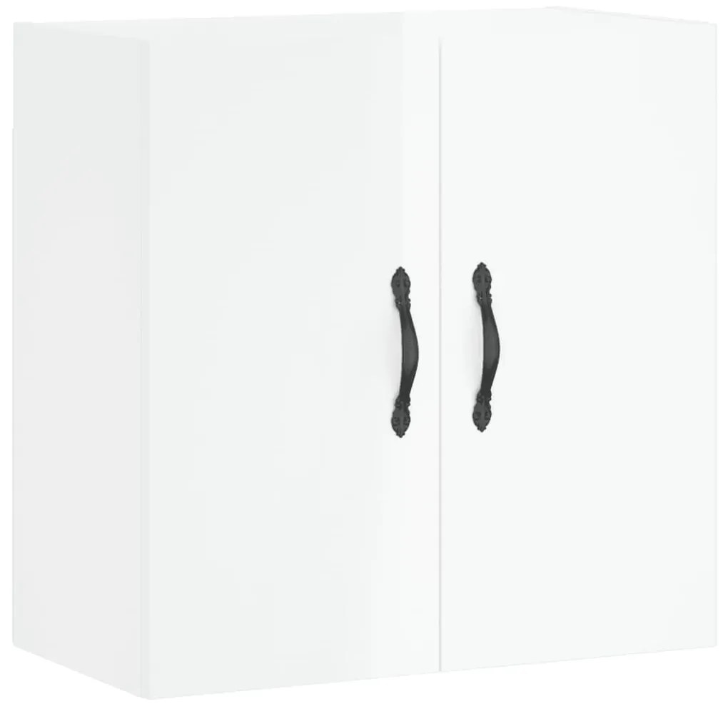 vidaXL Ντουλάπι Τοίχου Γυαλιστερό Λευκό 60x31x60 εκ Επεξεργασμένο Ξύλο
