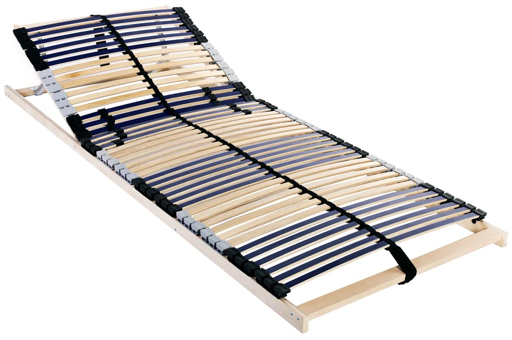 vidaXL Βάση κρεβατιού με λάμες Καφέ 70 x 190 cm Ξύλο και Μέταλλο