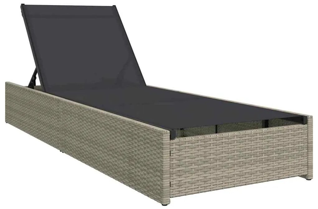 vidaXL Ξαπλώστρα Μπεζ 60 x 200 x 27 cm - Πολυ Ράτταν