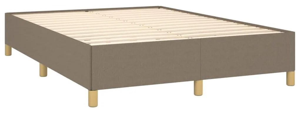 Κρεβάτι Boxspring με Στρώμα Taupe 140x190 εκ. Υφασμάτινο - Μπεζ-Γκρι